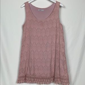 M & G blush colored top or dress bust 18”
